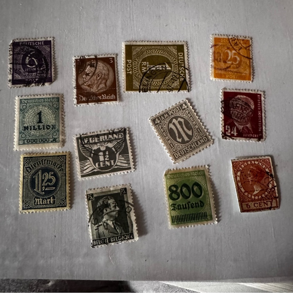 Vintage Stamp Collection - Multicolor
